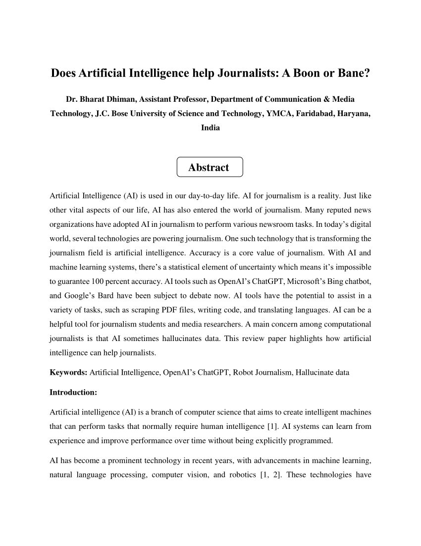 essay on artificial intelligence boon or bane