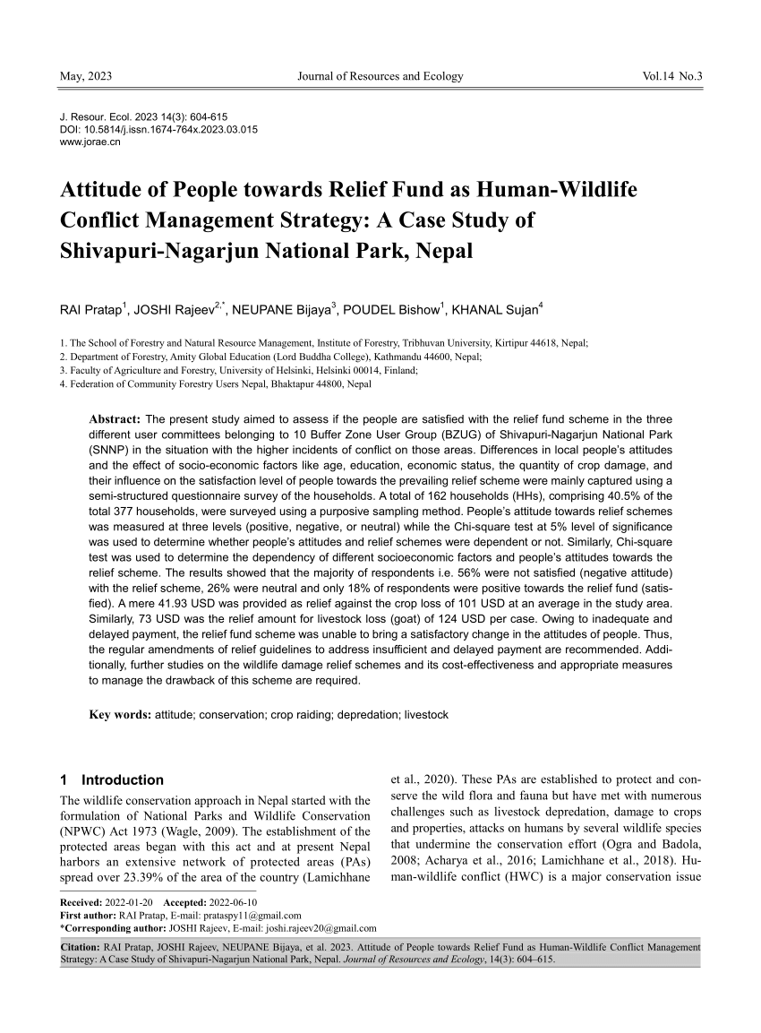 human and wildlife conflict essay