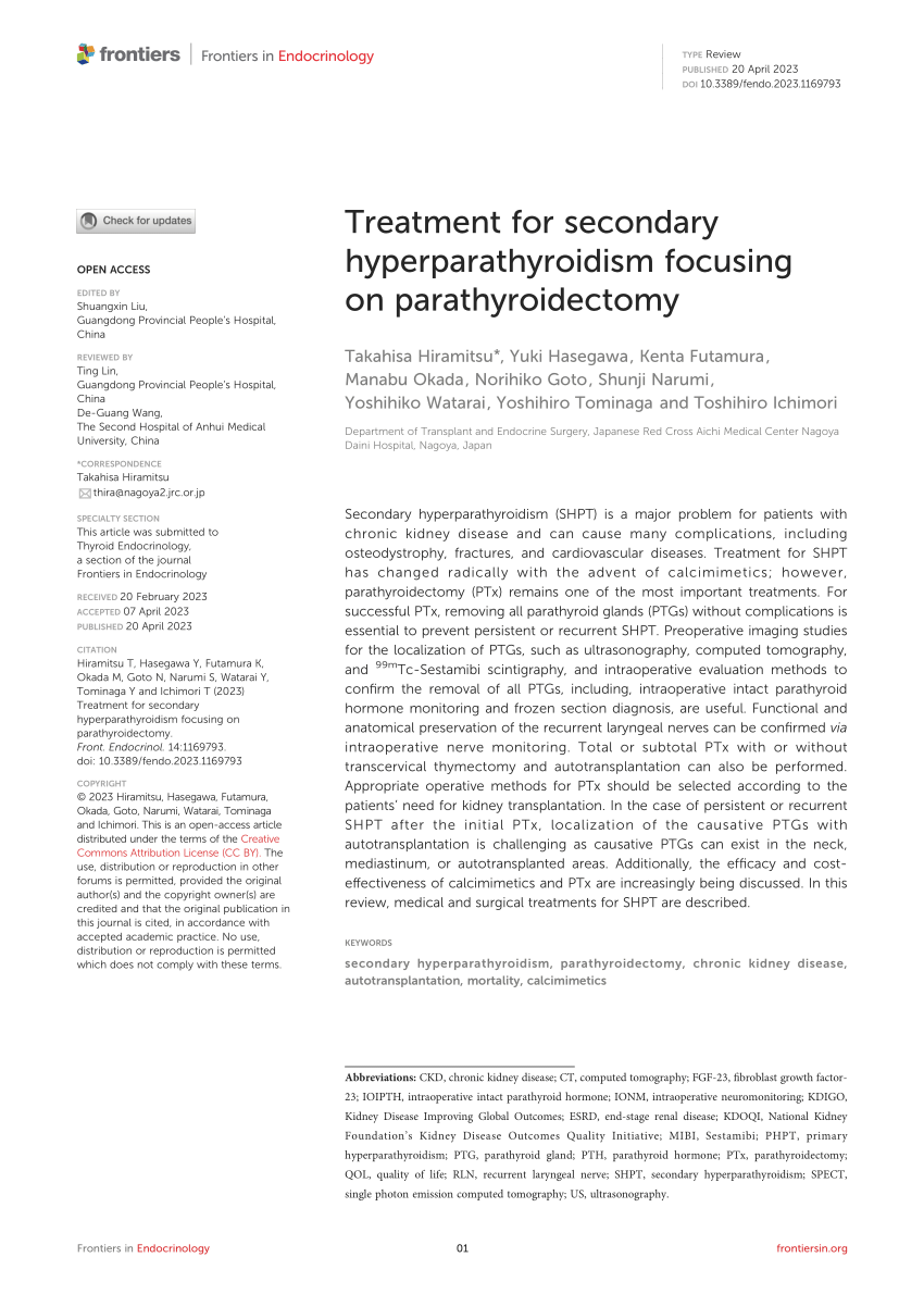 pdf-treatment-for-secondary-hyperparathyroidism-focusing-on