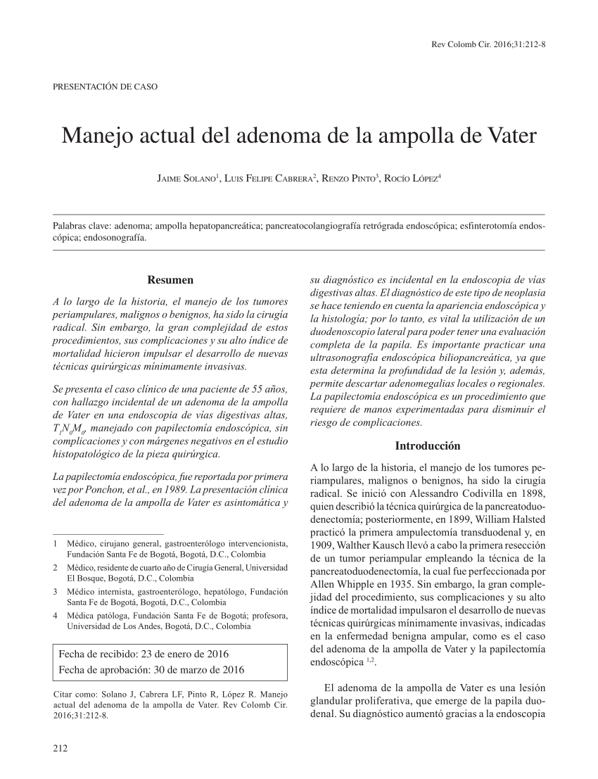 ampolla de vater histología