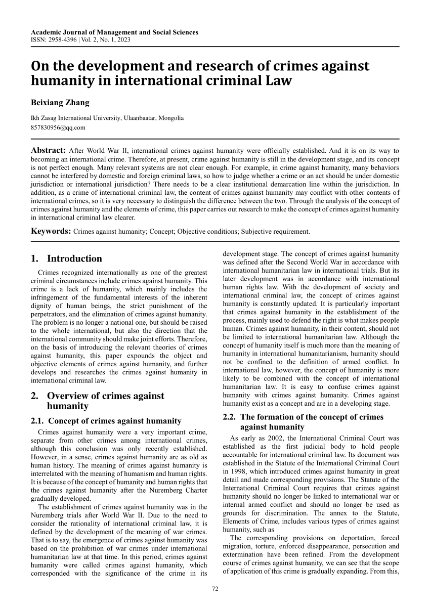 research article about crimes