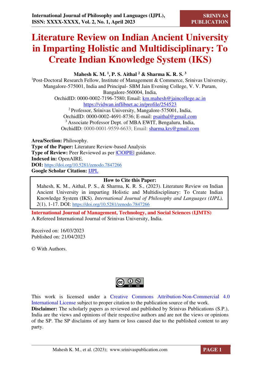 indian knowledge system essay