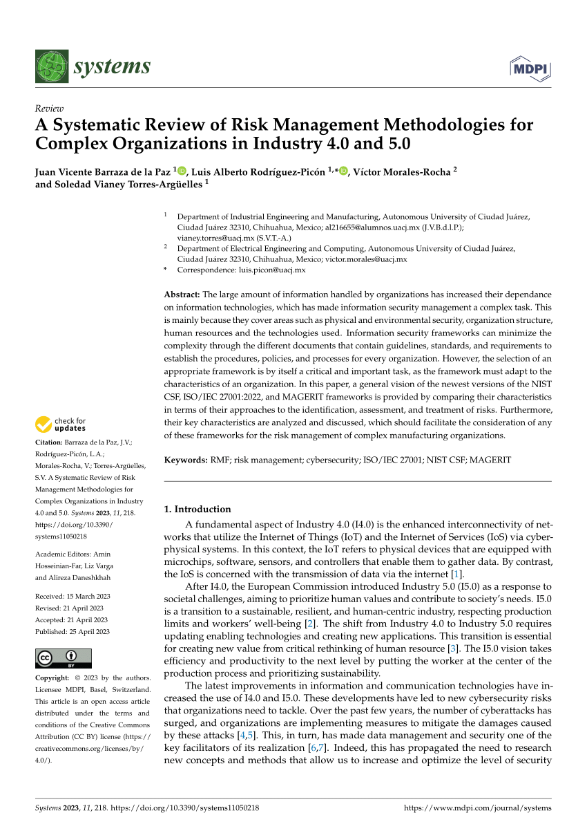 collaborative risk management a systematic literature review