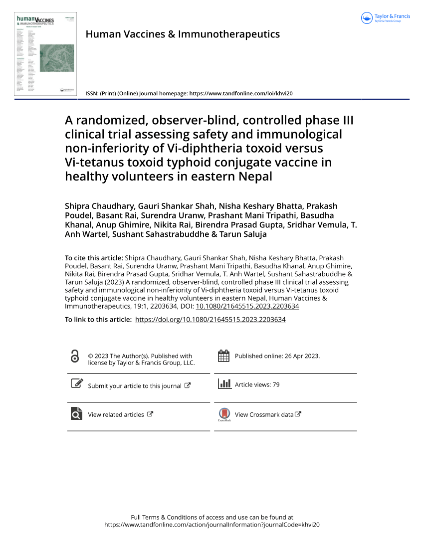 Assessment of vaccine herd protection in a cluster-randomised trial of Vi  conjugate vaccine against typhoid fever: results of further analysis -  eClinicalMedicine