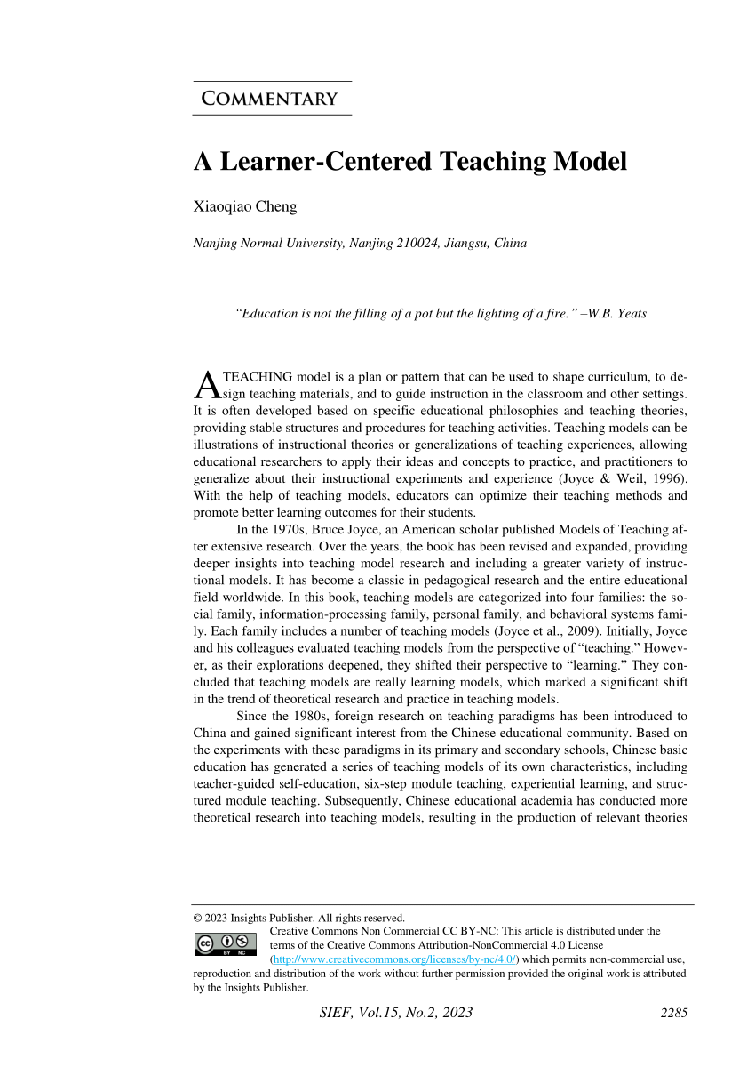 learner centered teaching thesis
