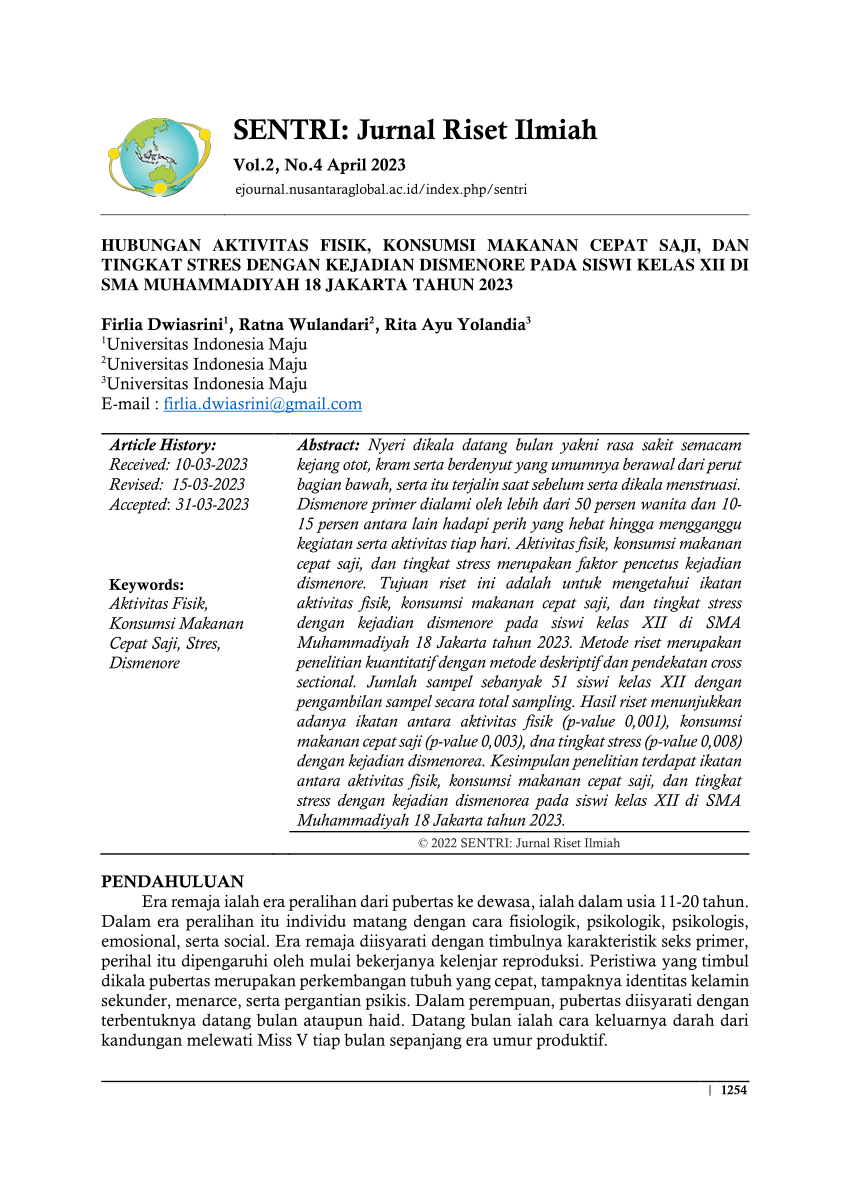 Pdf Hubungan Aktivitas Fisik Konsumsi Makanan Cepat Saji Dan Tingkat Stres Dengan Kejadian 7445