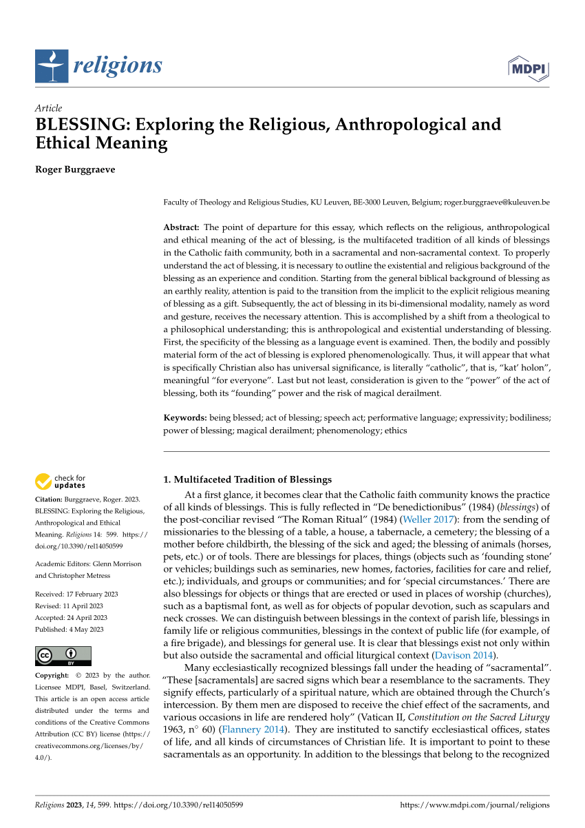 PDF) BIBLICAL AND THEOLOGICAL UNDERSTANDING OF BLESSING AND CURSE