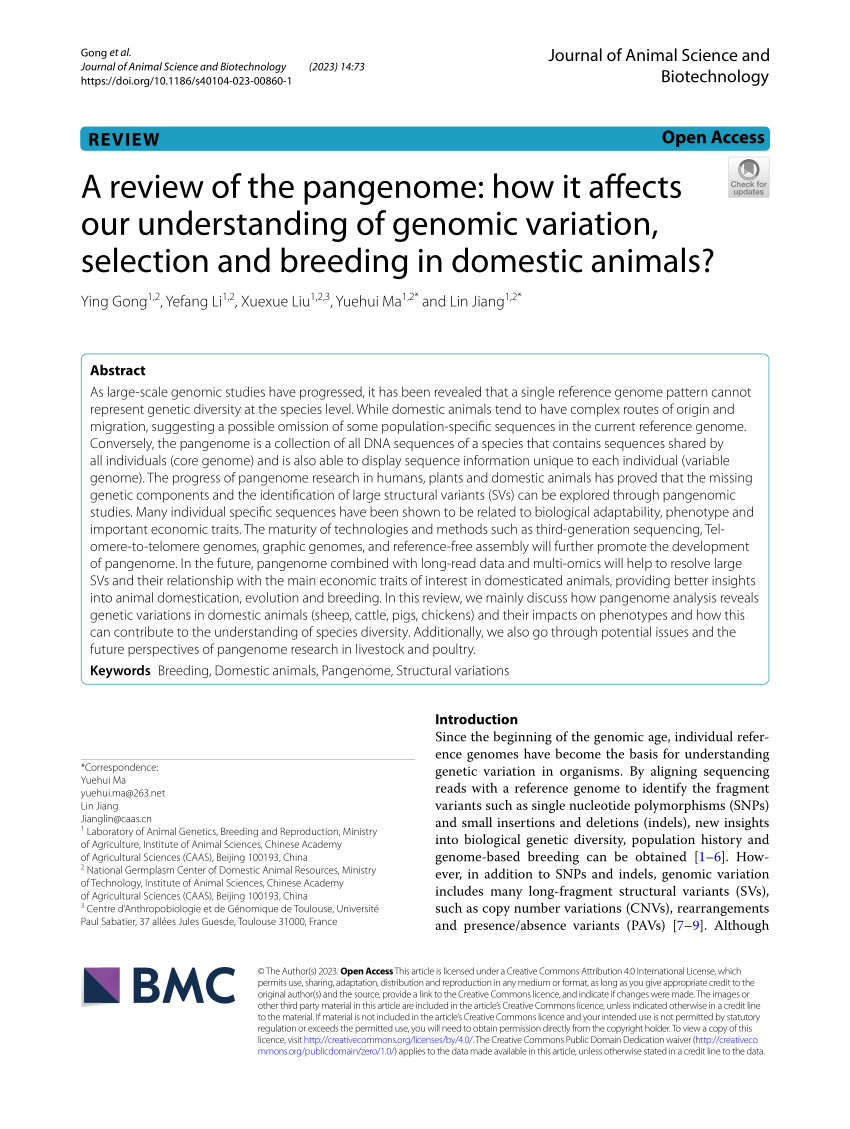 PDF) A review of the pangenome: how it affects our understanding 