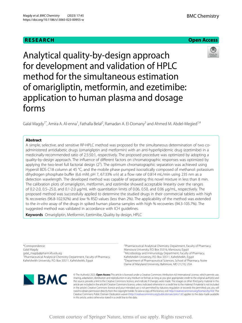 Pdf Analytical Quality By Design Approach For Development And Validation Of Hplc Method For 3707