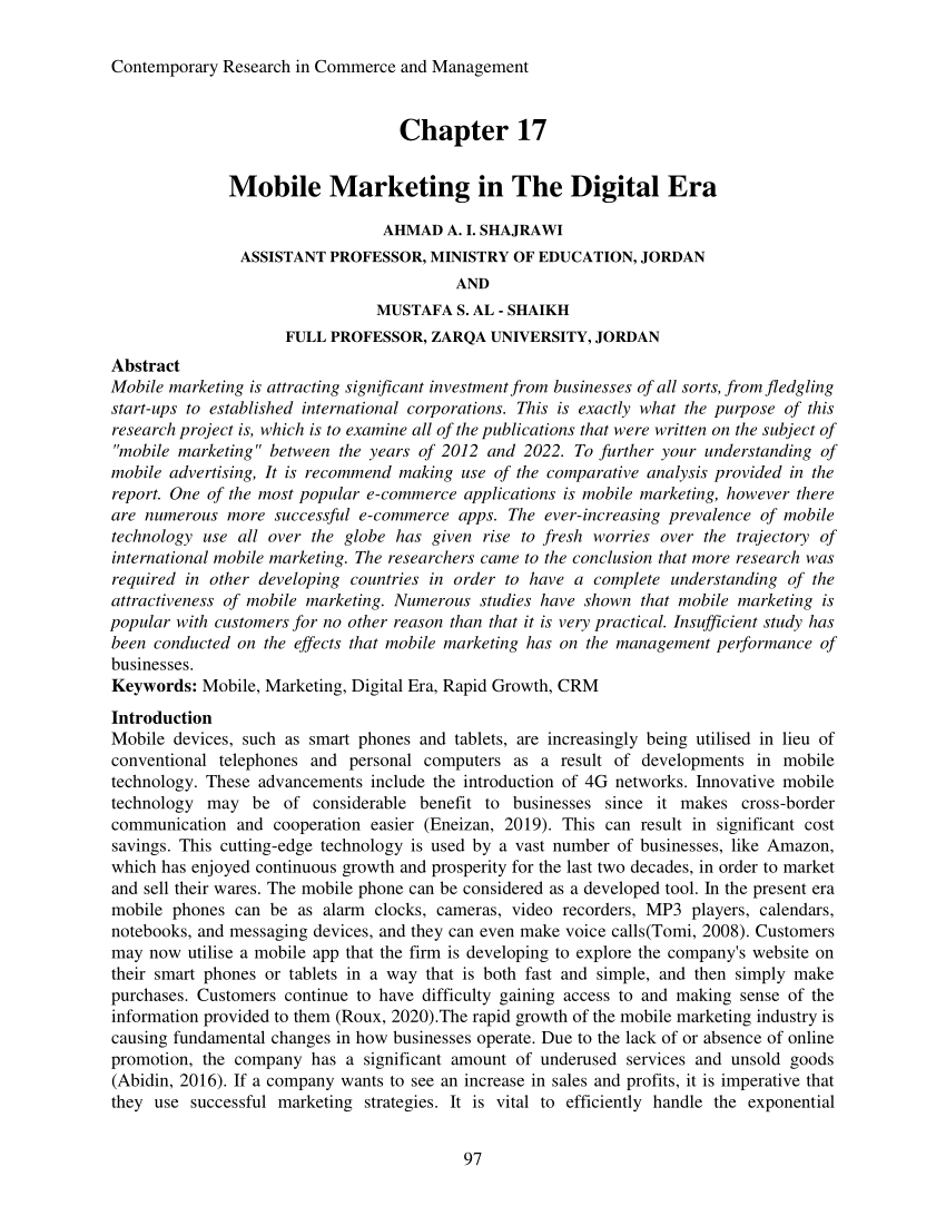 master thesis mobile marketing