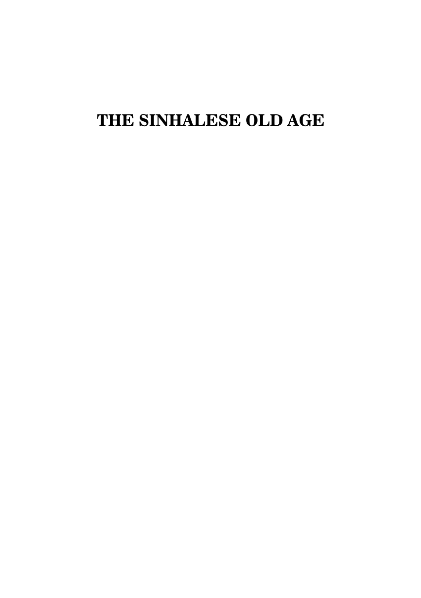 pdf-the-sinhalese-old-age