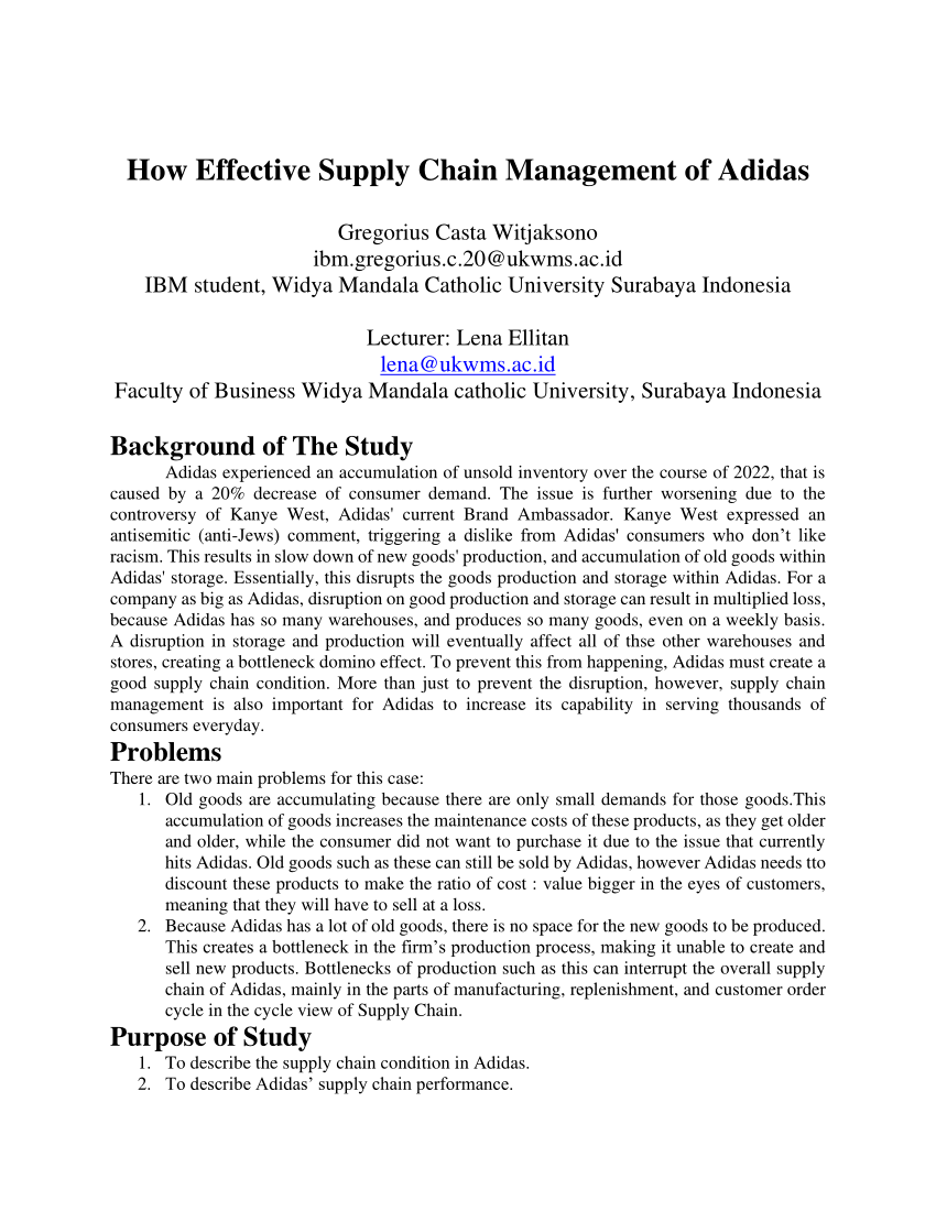 supply chain management assignment pdf