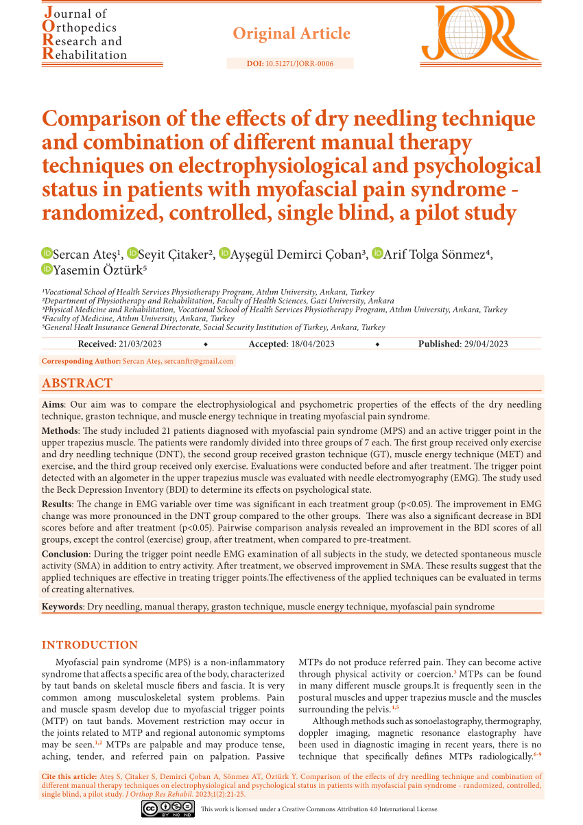 COMBINING TECHNIQUES: GRASTON AND FUNCTIONAL DRY NEEDLING +E-STIM