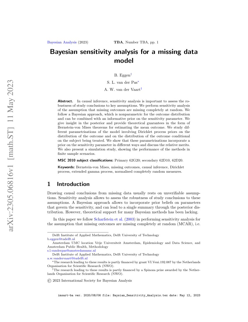 pdf-bayesian-sensitivity-analysis-for-a-missing-data-model