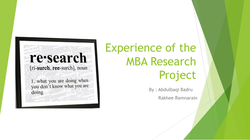 research paper on mba