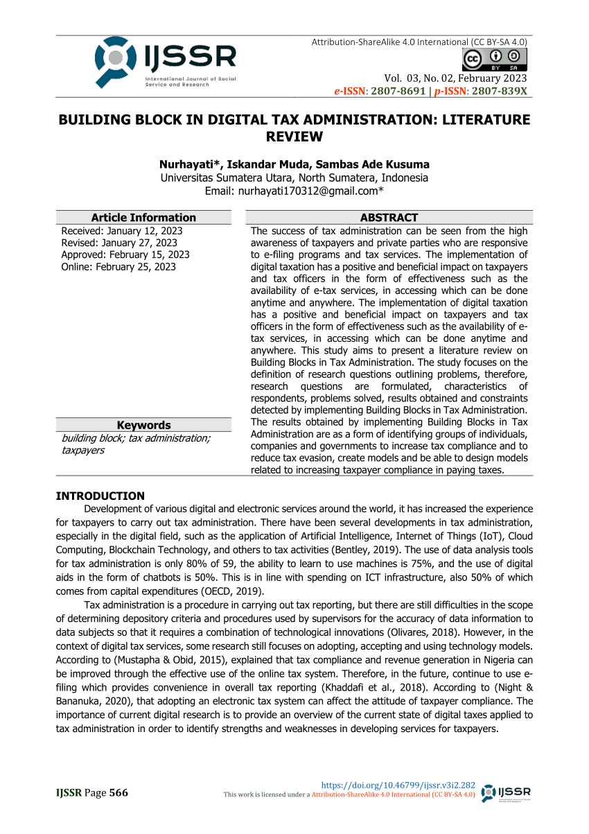 literature review on tax administration