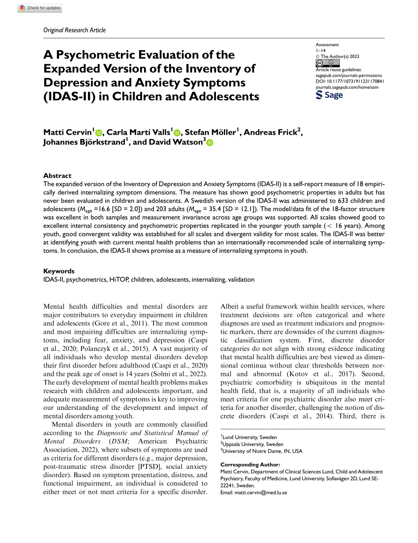 research topics on depression and anxiety