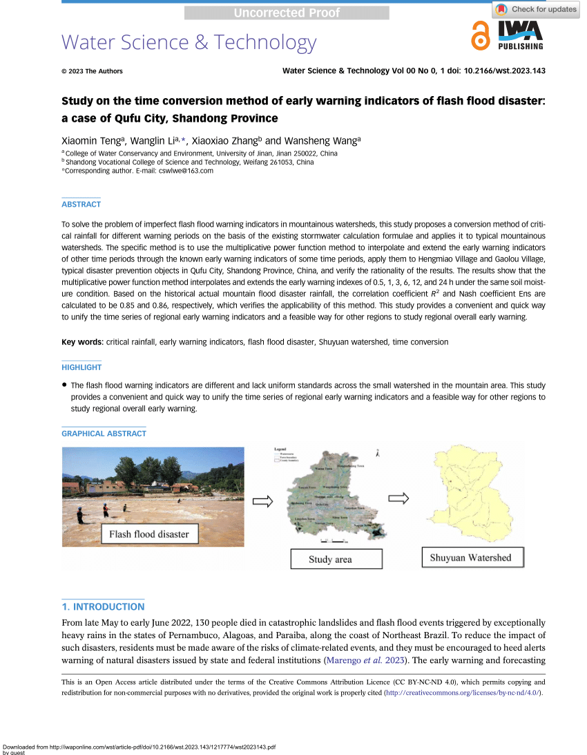 (PDF) Study on the time conversion method of early warning indicators ...