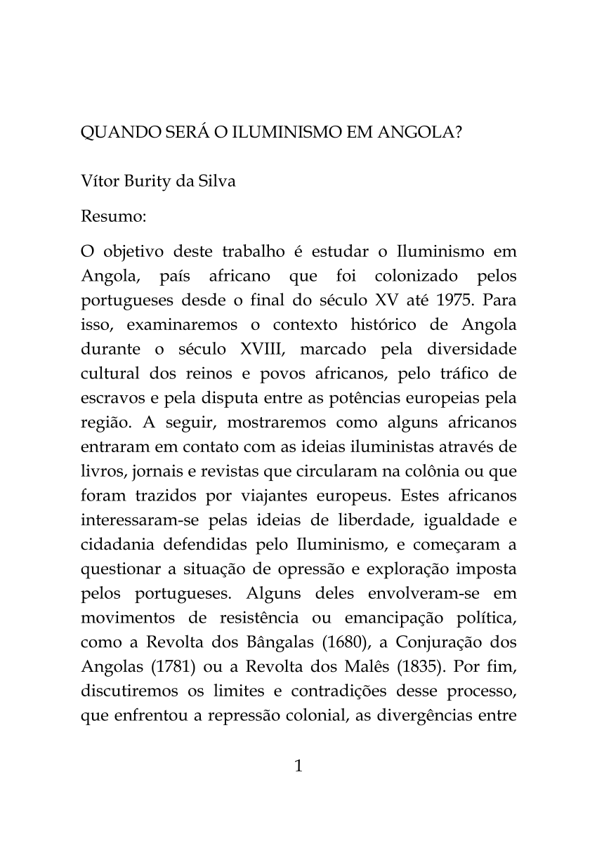 Angola  Resumo