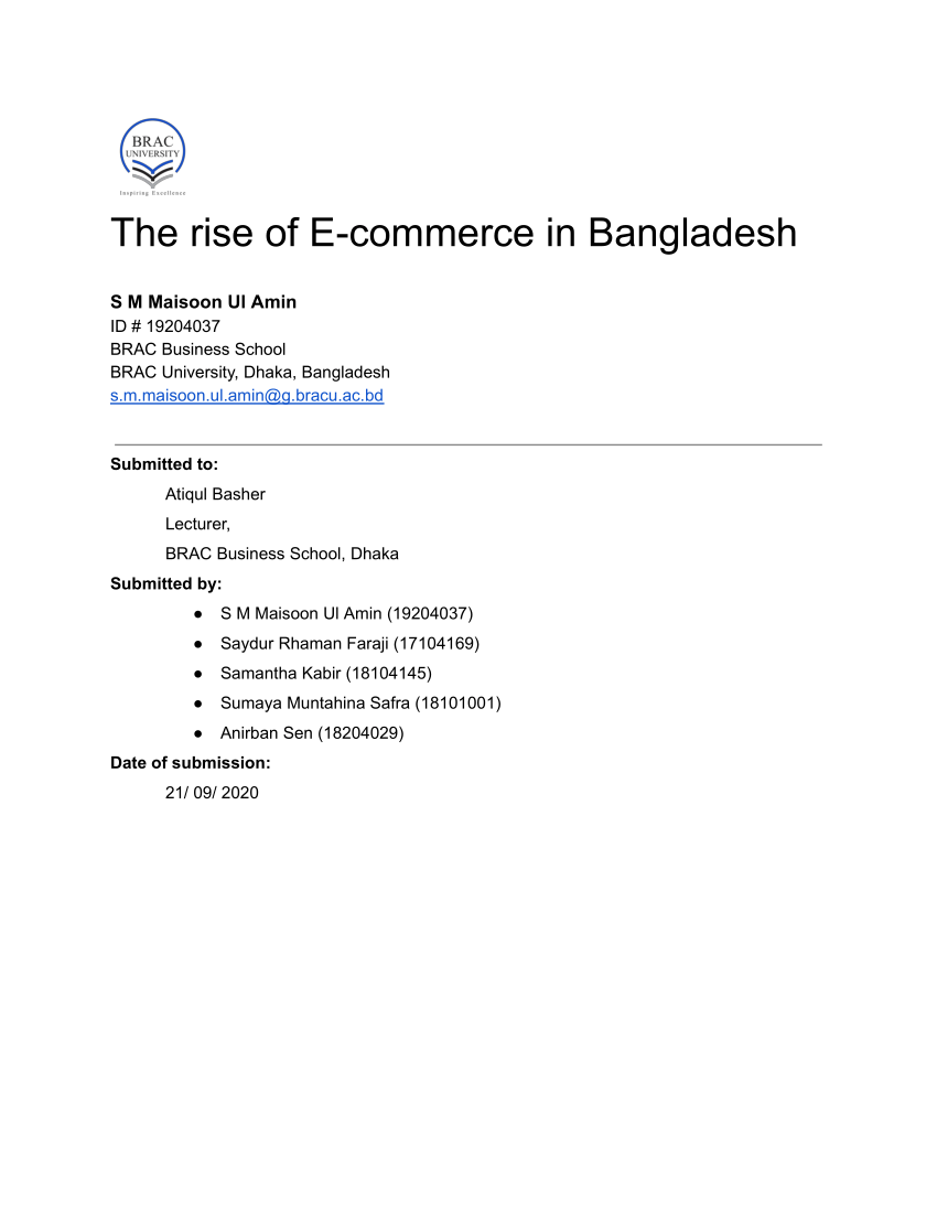 e commerce in bangladesh essay