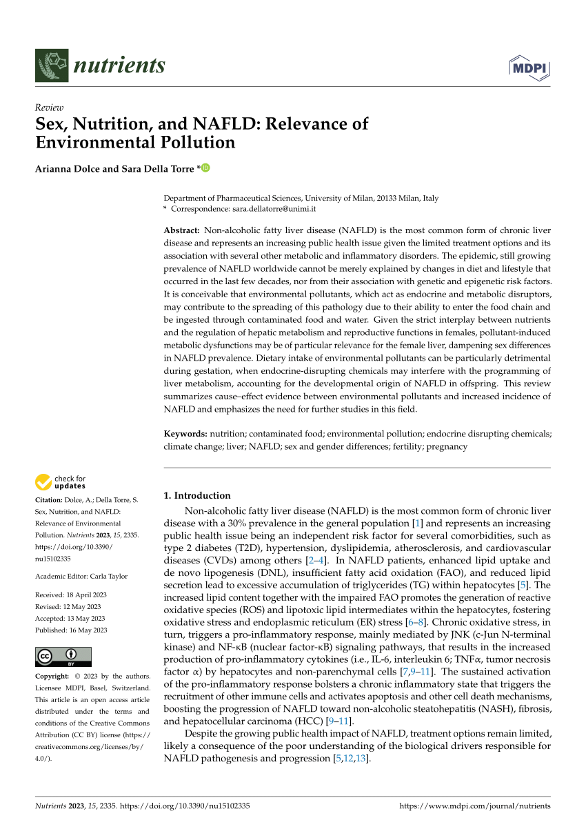 Pdf Sex Nutrition And Nafld Relevance Of Environmental Pollution 