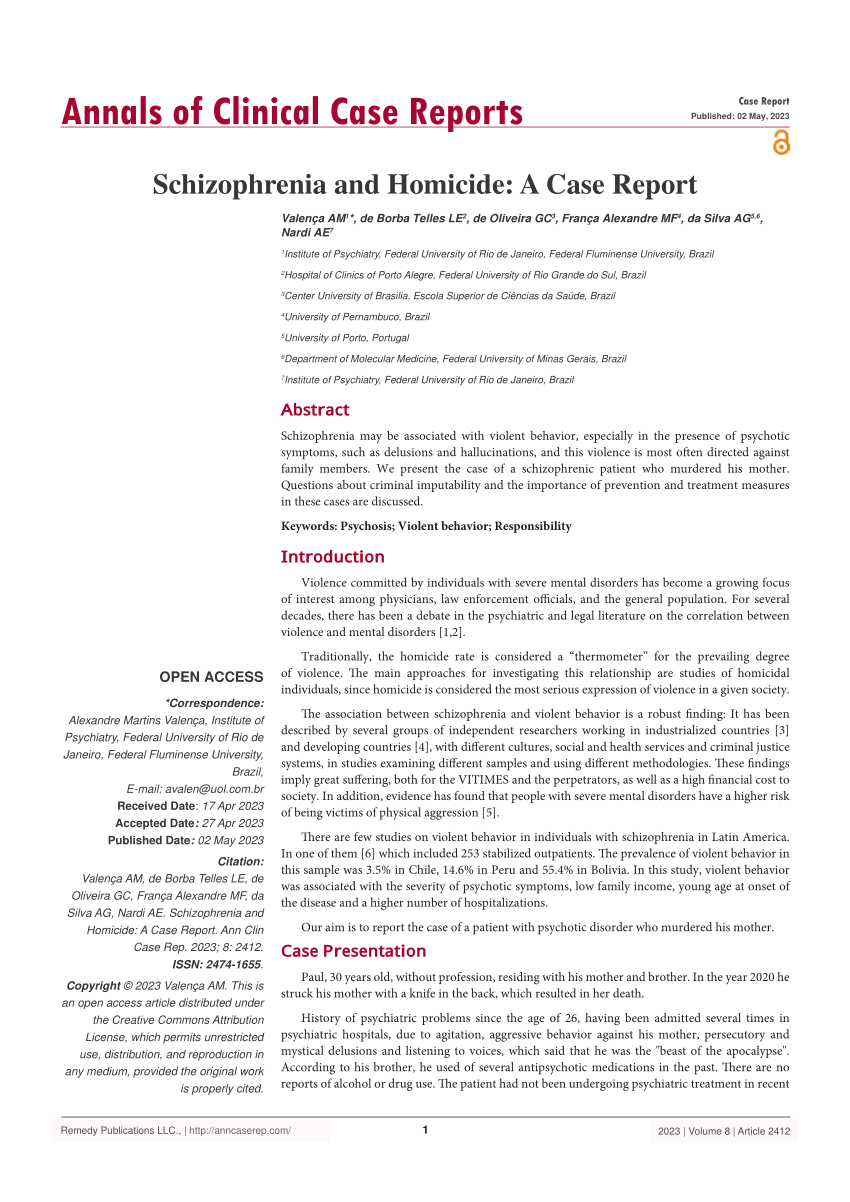 pdf schizophrenia case study