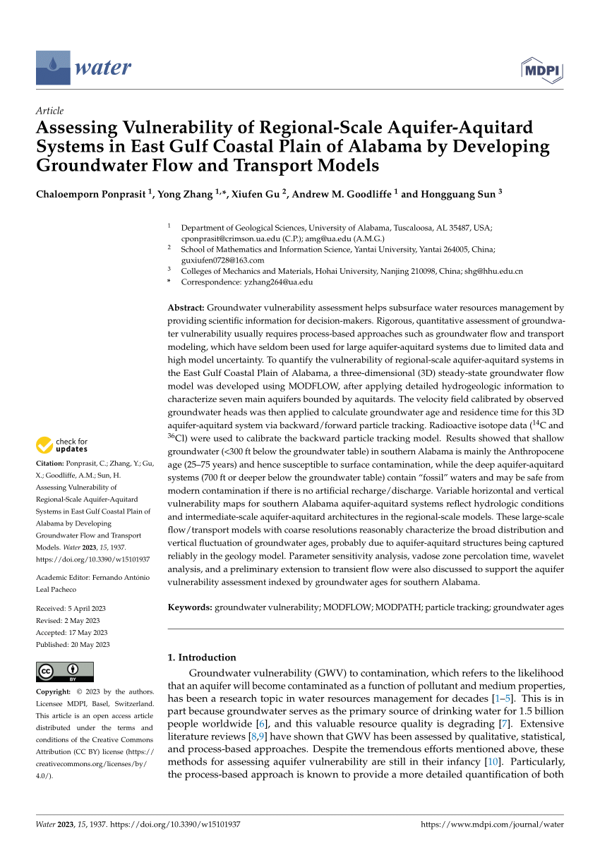 PDF) Assessing Vulnerability of Regional-Scale Aquifer-Aquitard