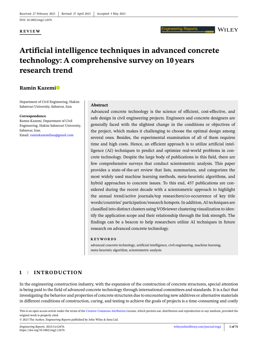 PDF) Artificial intelligence techniques in advanced concrete 