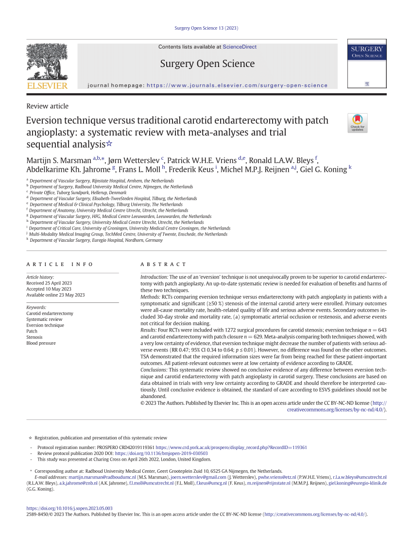 carotid endarterectomy a case study and literature review