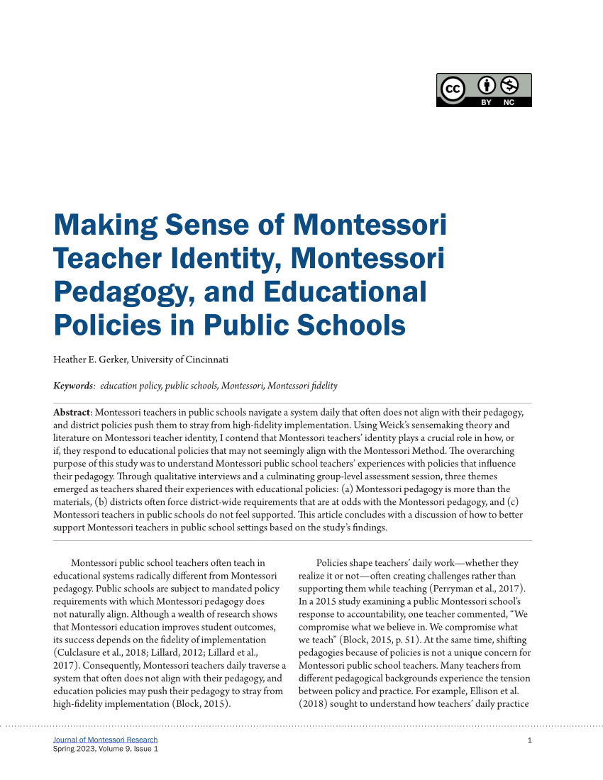 The foundations of Montessori pedagogy - Montessori Action