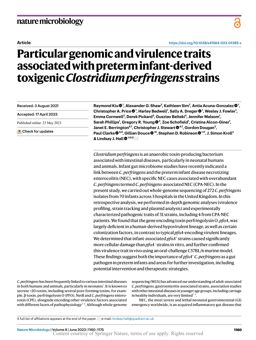 PDF) Particular genomic and virulence traits associated with