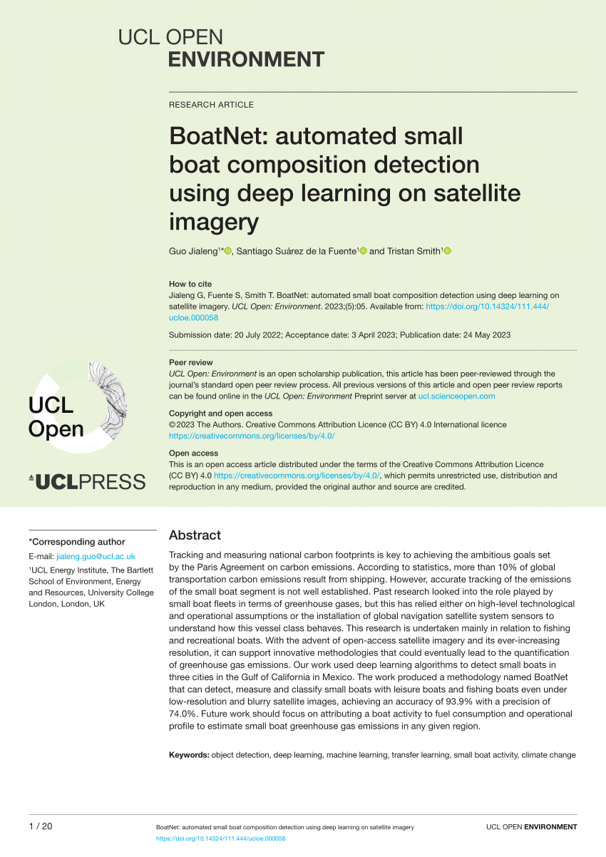 PDF) BoatNet: automated small boat composition detection using