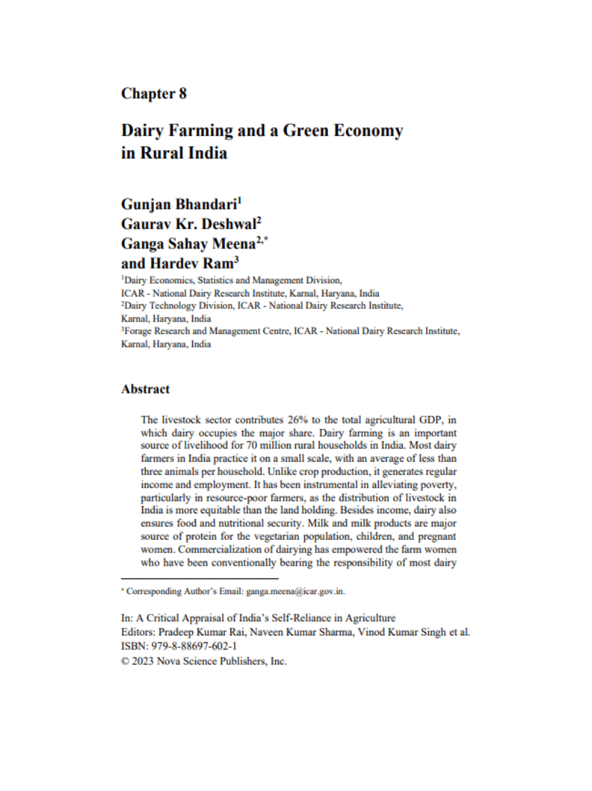 literature review of dairy farming