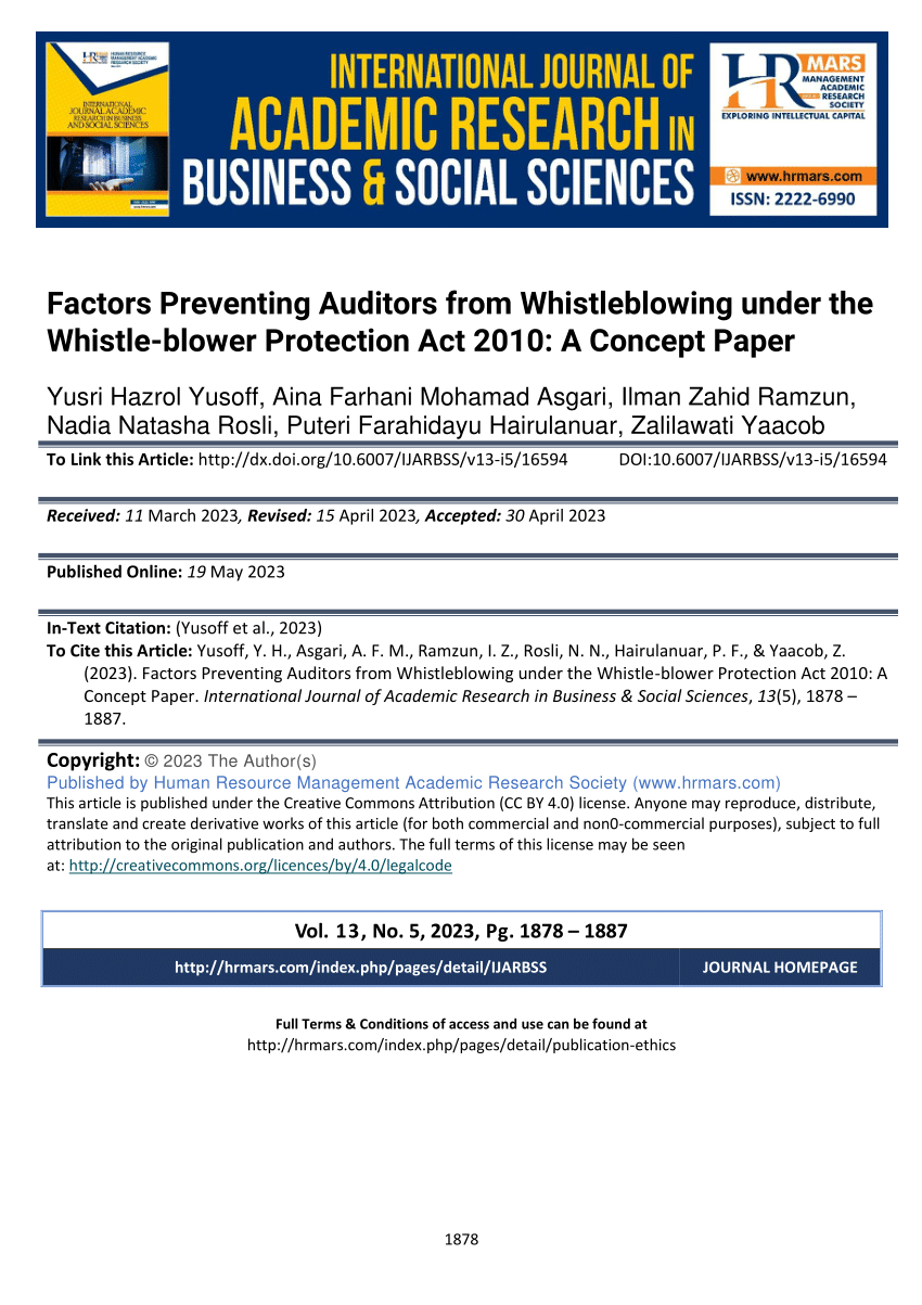 research paper on whistle blower