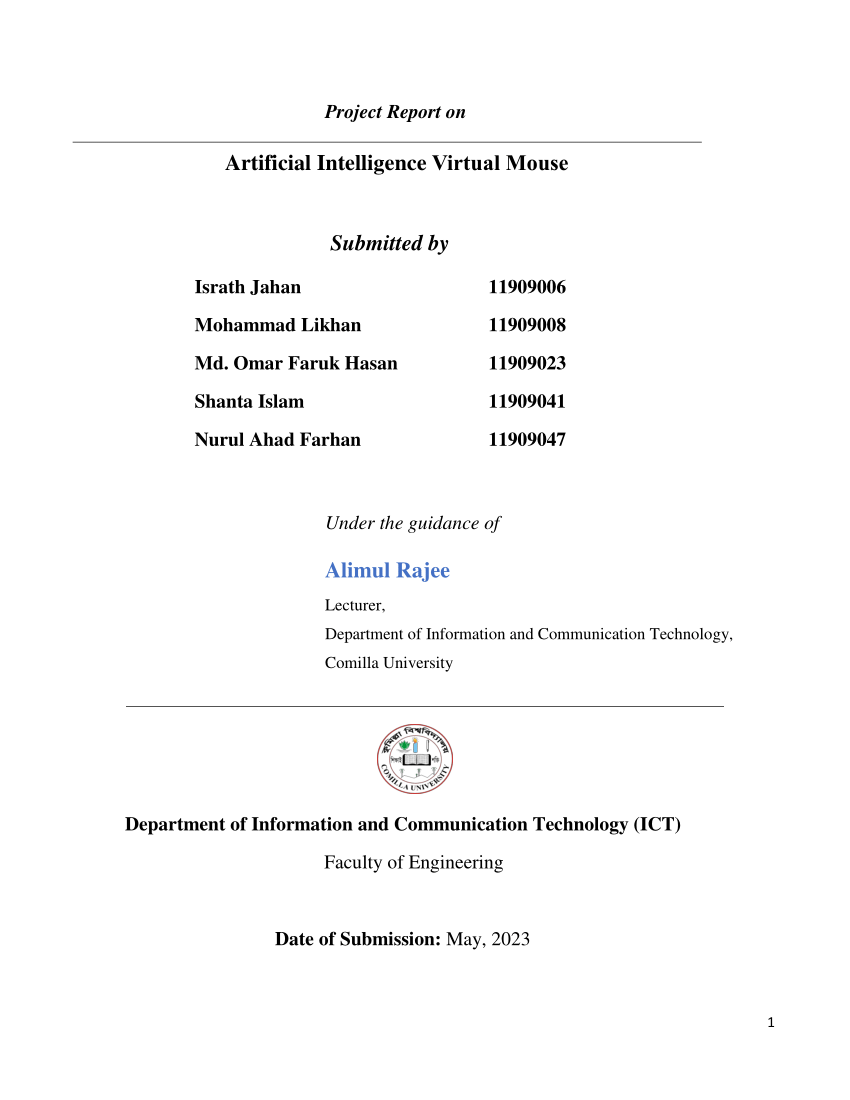 1: Average accuracy of the defined AI Virtual Mouse.