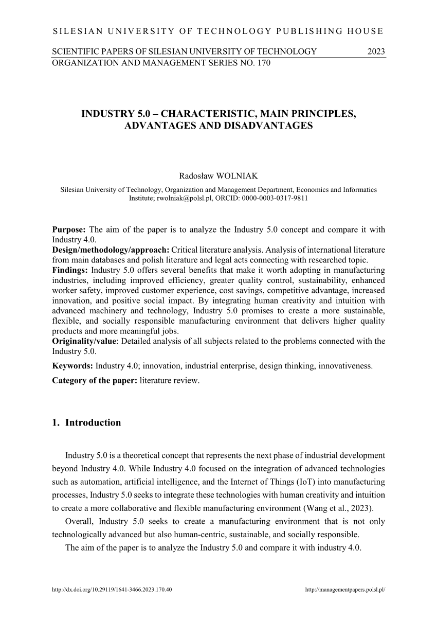 research paper on industry 5 0