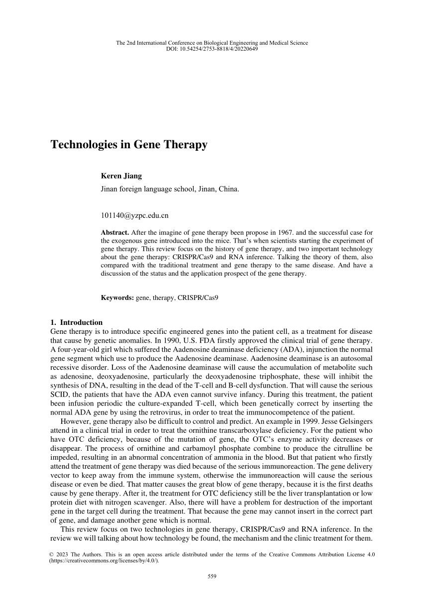 gene therapy research paper introduction