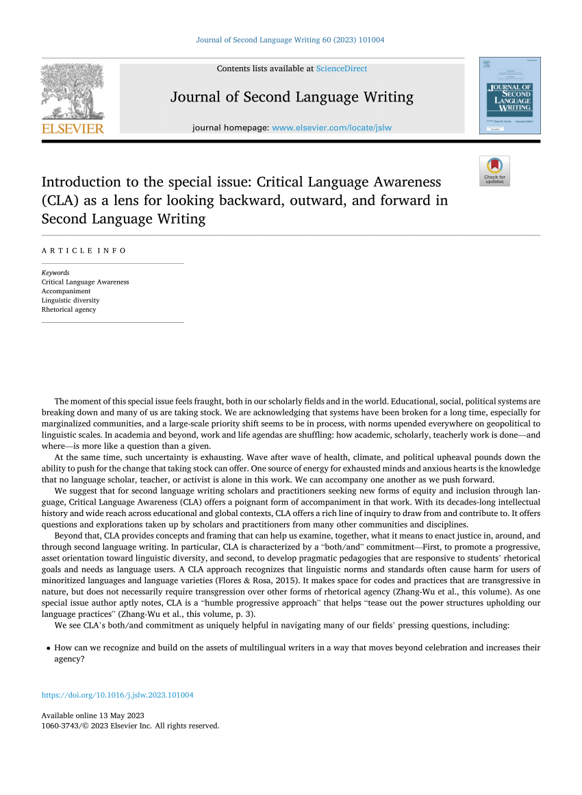 critical language testing in a research report is