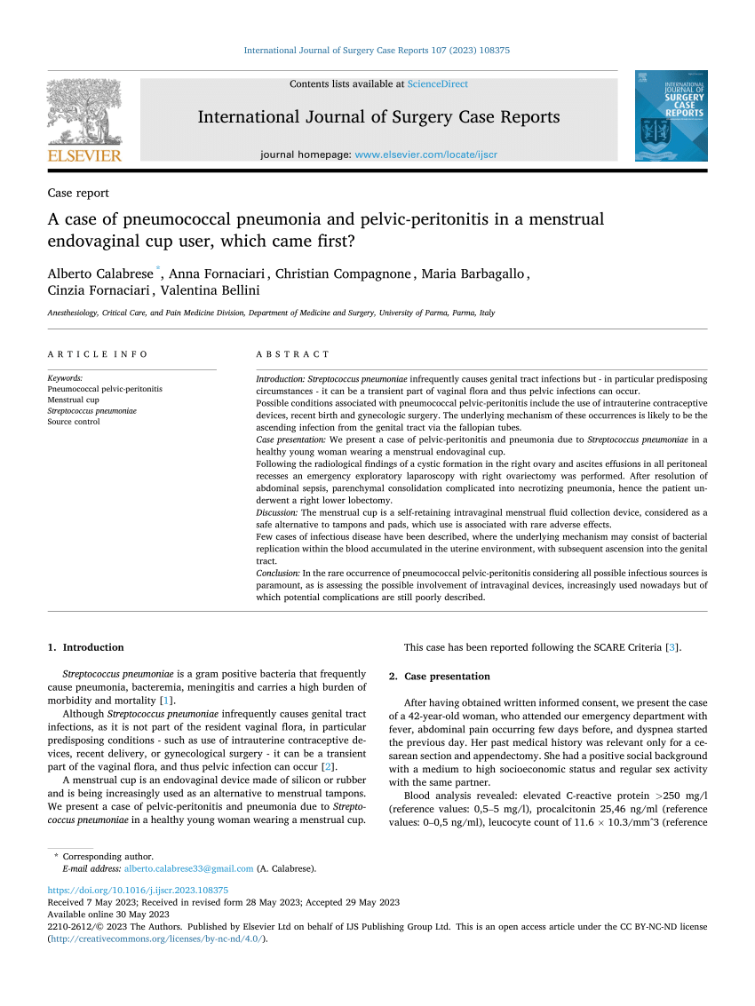 Streptococcal toxic shock syndrome in the setting of recent gynecologic  surgery: A case report - ScienceDirect