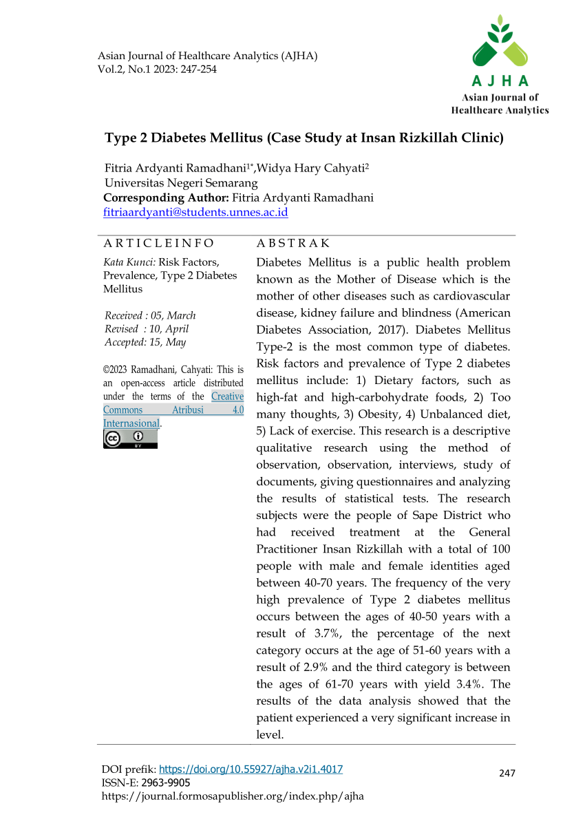 case study for diabetes mellitus type 2