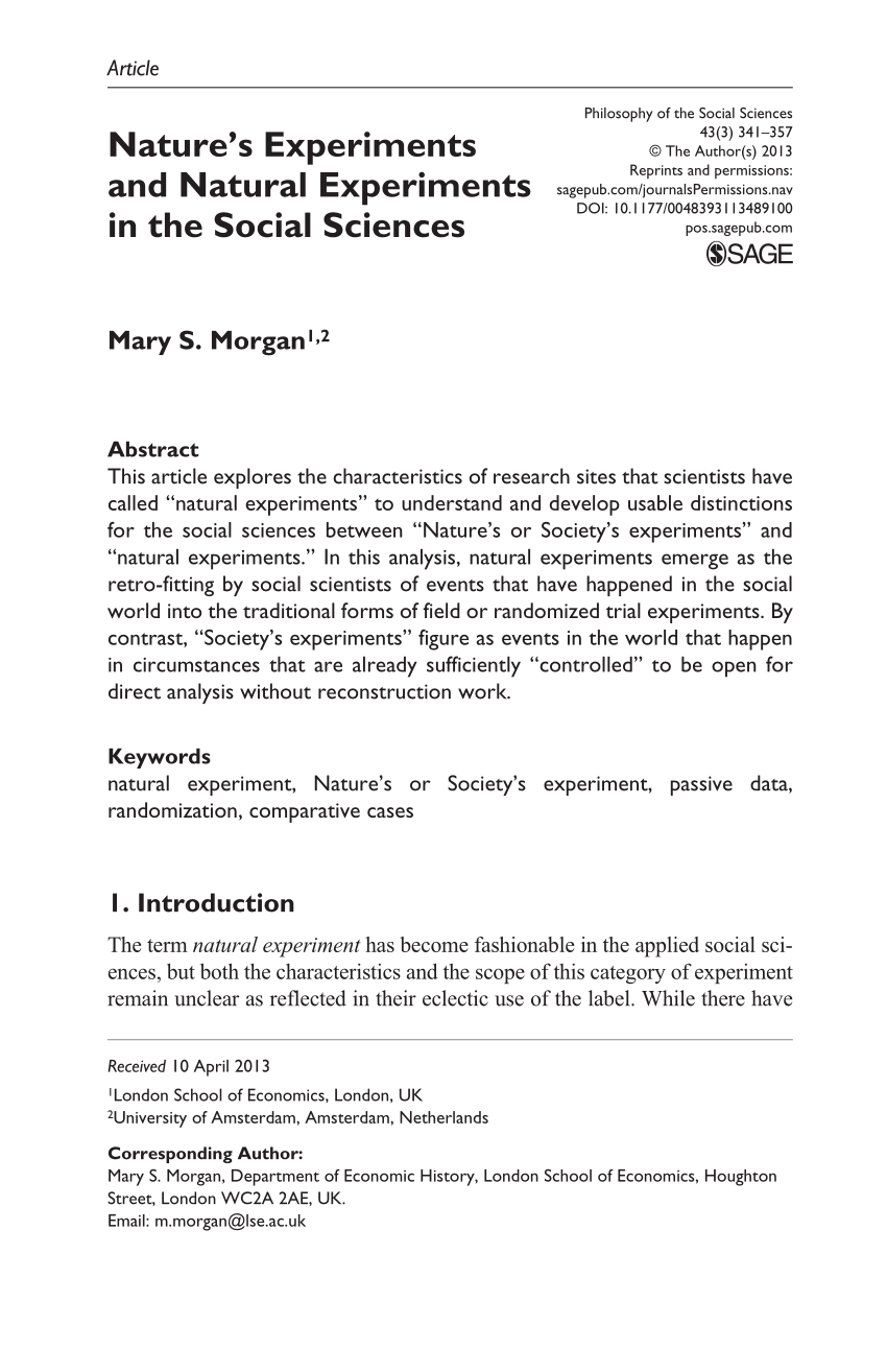 natural experiment social science