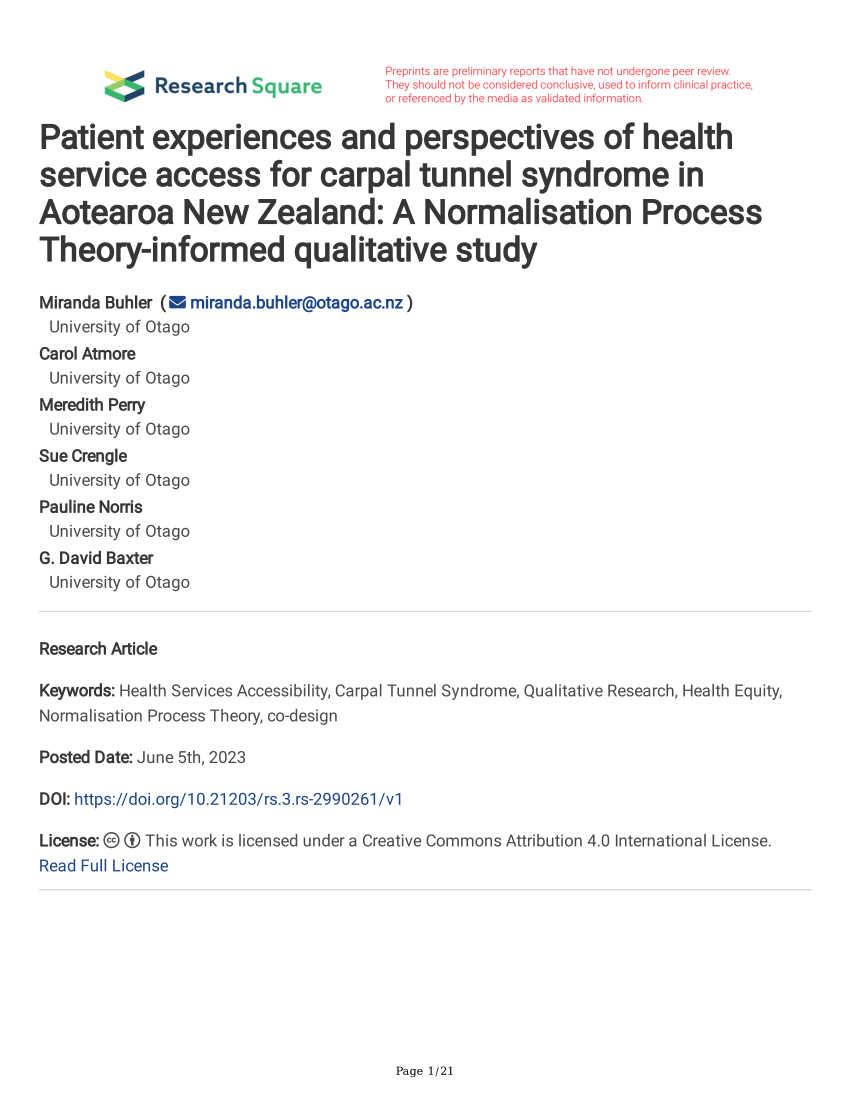 O-health - Carpal Tunnel Syndrome