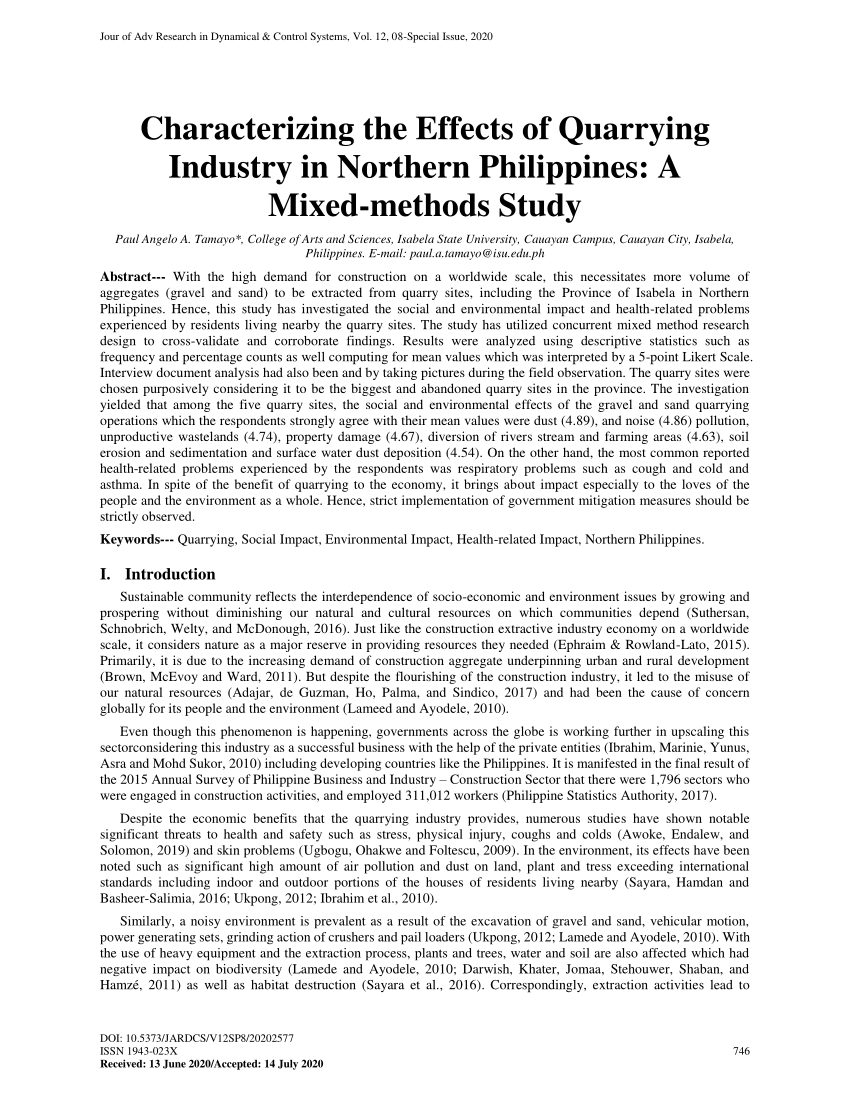 thesis about quarrying in the philippines
