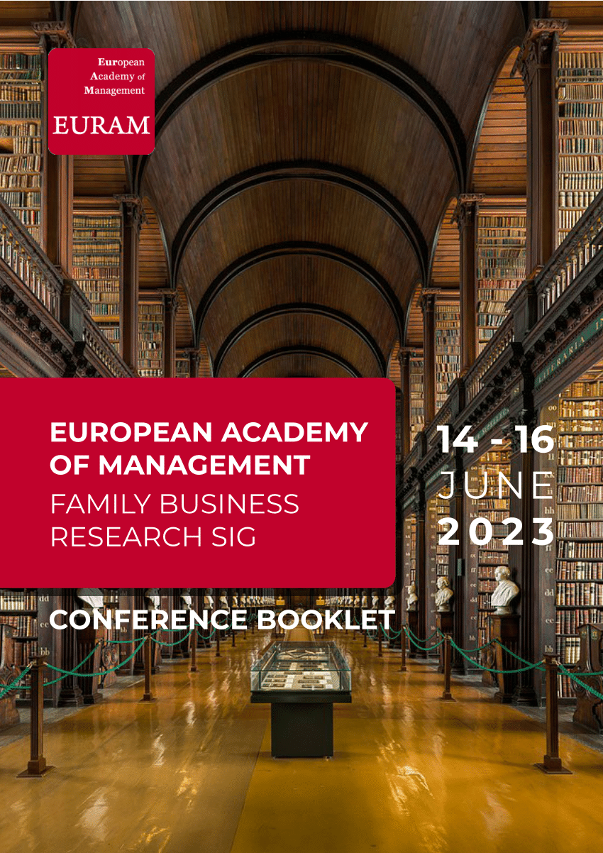 (PDF) EUROPEAN ACADEMY OF MANAGEMENT FAMILY BUSINESS RESEARCH SIG 14