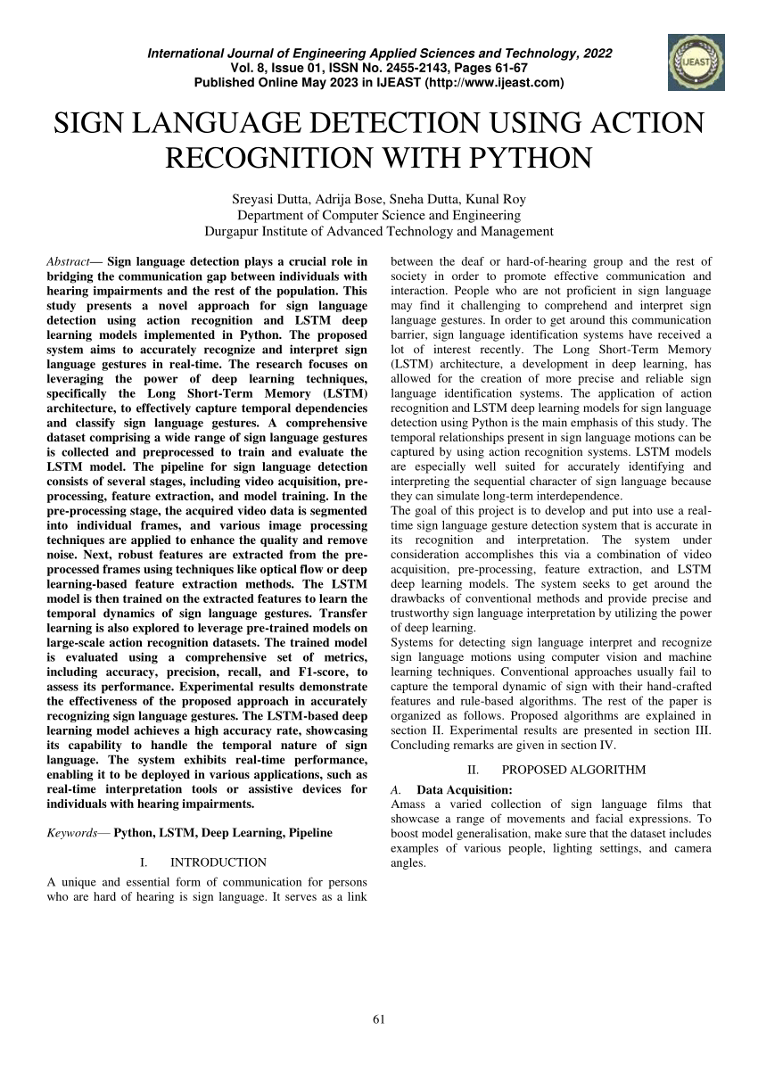 sign language detection research paper