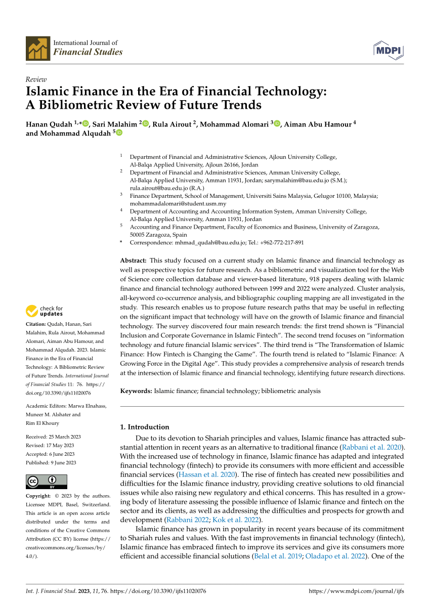 islamic social finance a literature review and future research directions