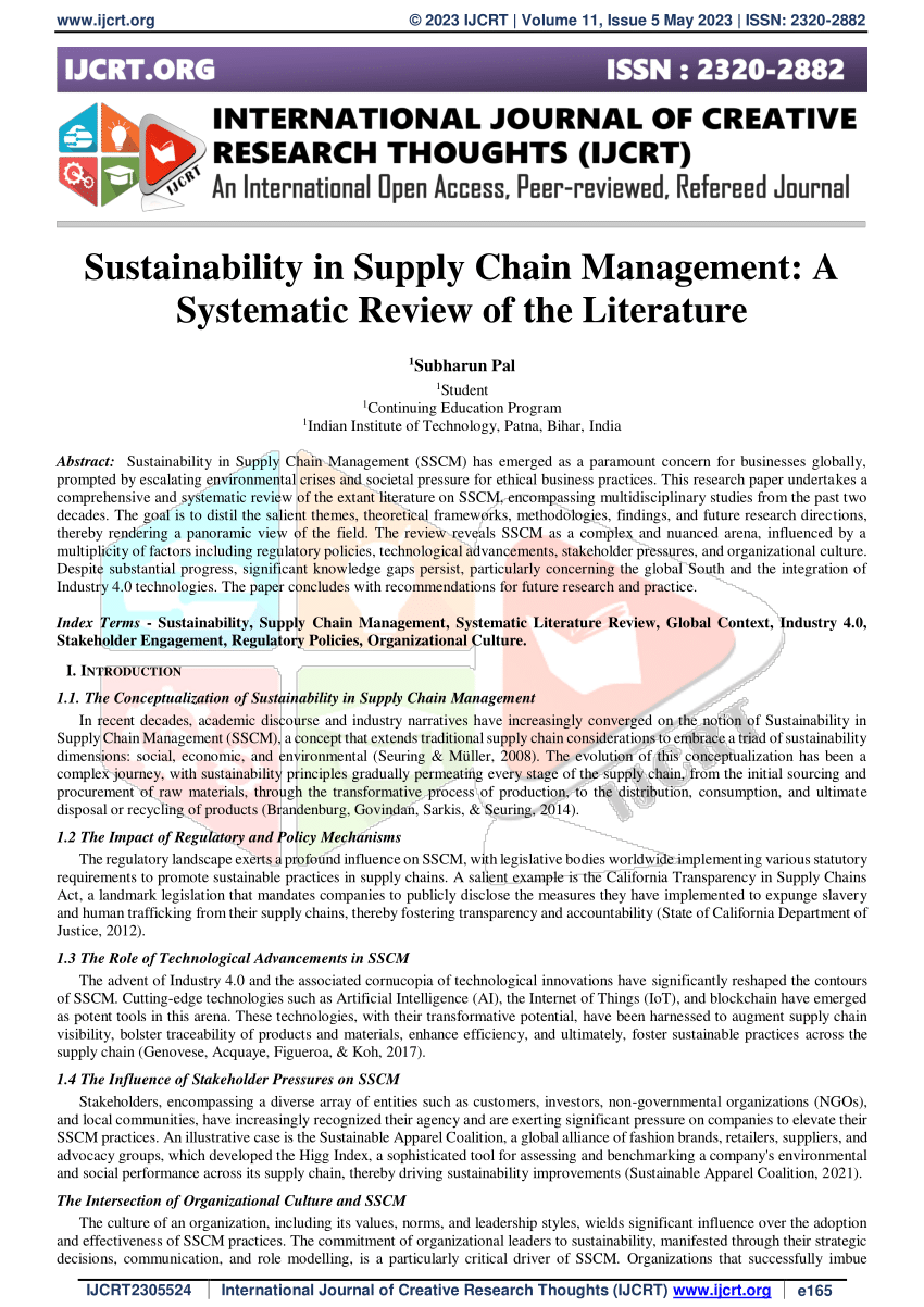 supply chain management a structured literature review and implications for future research