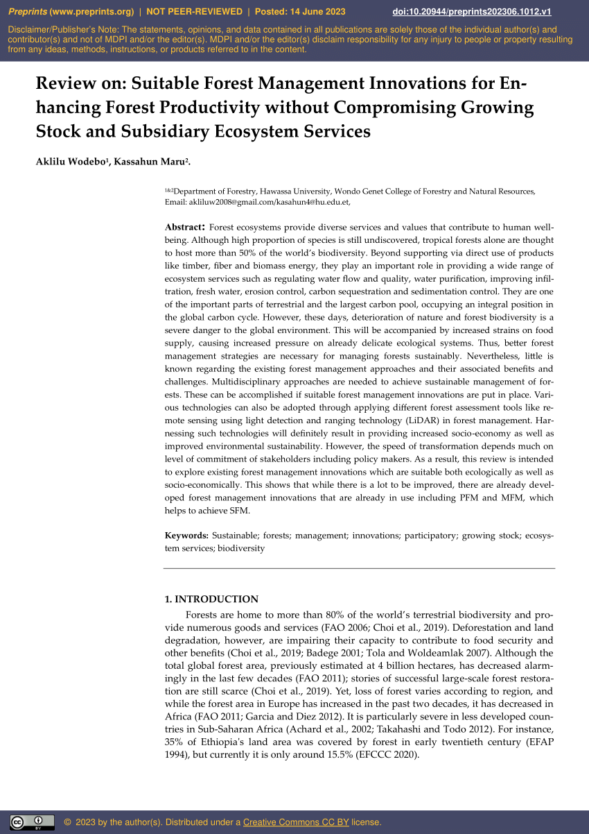 literature review on forest management