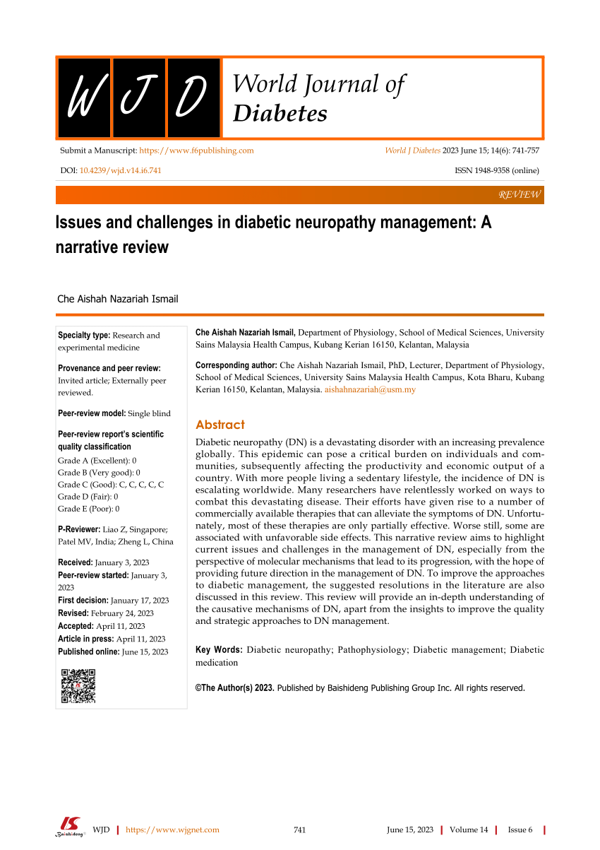 literature review of diabetic neuropathy