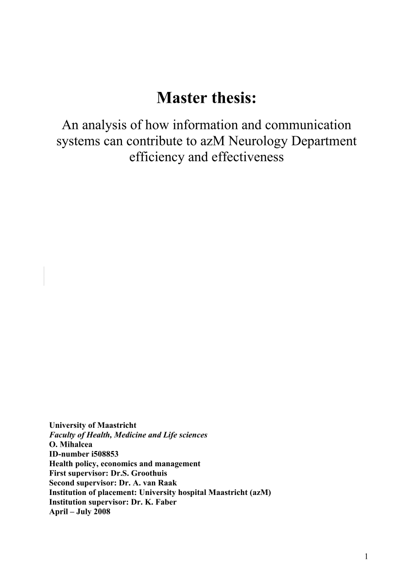 public health master's thesis